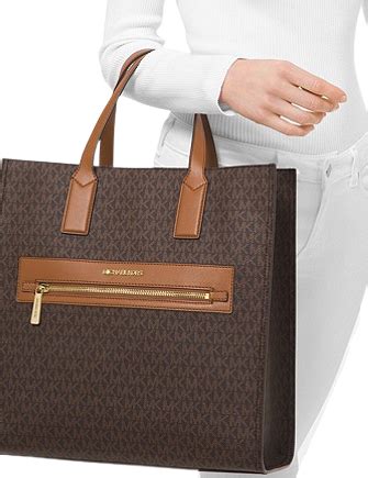 michael kors kenly large logo tote bag stores|Michael Kors large signature tote.